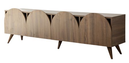 Meuble TV 4 portes en arc de cercle Klora 180 cm