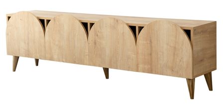 Meuble TV 4 portes en arc de cercle Klora 180 cm