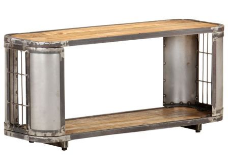 Meuble TV 90x30x40 cm Bois de manguier massif Kizzo 90