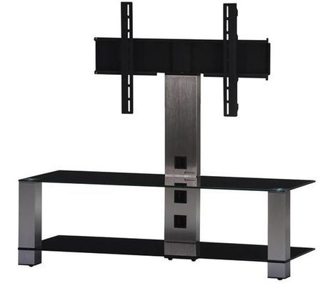 Meuble TV avec support écran Plasma 2400 inox et noir 120 cm