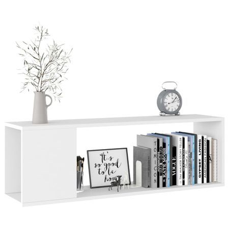 Meuble TV Blanc 100x24x32 cm