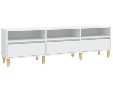 Meuble TV blanc 150x30x44,5 cm bois d'ingénierie