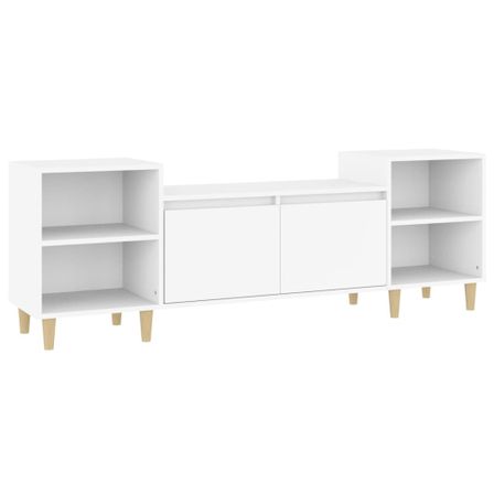 Meuble TV Blanc 160x35x55 cm Bois d'ingénierie