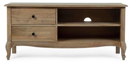 Meuble TV bois de manguier massif DOMIKA 115 cm