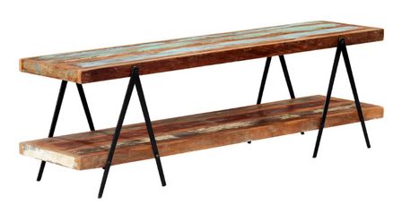 Meuble TV bois massif recyclé et métal noir Boust