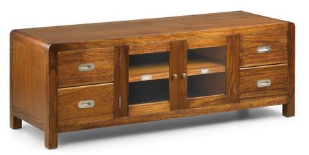 Meuble TV en bois massif de mindy marron SOKY