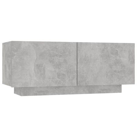 Meuble TV Gris béton 100x35x40 cm