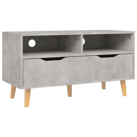 Meuble TV Gris béton 90x40x48,5 cm Scandy