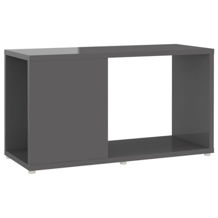 Meuble TV Gris brillant 60x24x32 cm