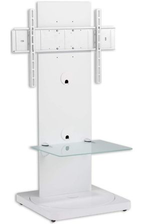 Meuble TV pivotant sur pied FS101 blanc laqué H 117 cm