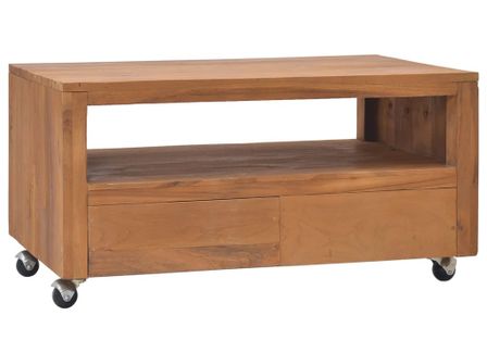 Meuble TV sur roulettes 80x50x42 cm Bois de teck massif