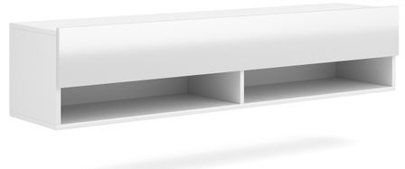 Meuble TV suspendu 1 porte blanc Kestane 140 cm