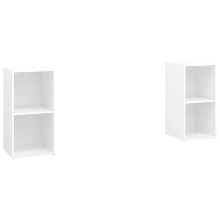 Meubles TV 2 pcs Blanc 72x35x36,5 cm