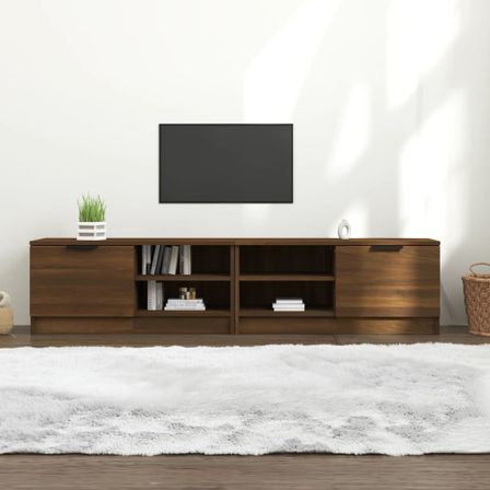 Meubles TV 2 pcs Chêne marron 80x35x36,5 cm Bois d'ingénierie