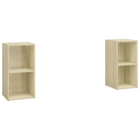 Meubles TV 2 pcs Chêne sonoma 72x35x36,5 cm 2