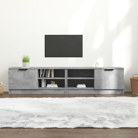 Meubles TV 2 pcs Gris béton 80x35x36,5 cm Bois d'ingénierie
