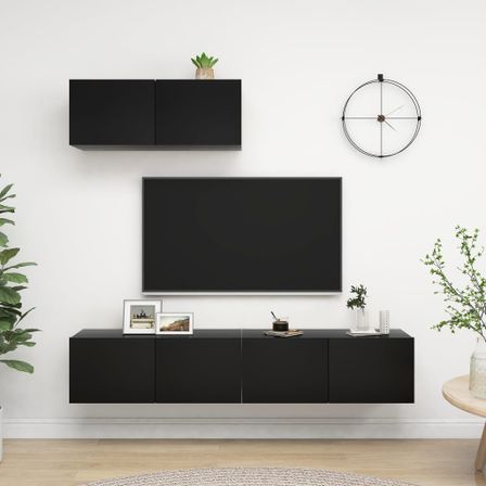 Meubles TV 3 pcs Noir