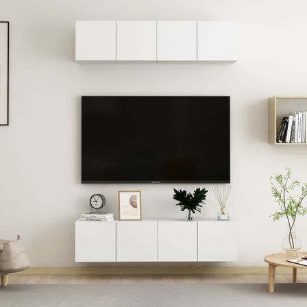Meubles TV 4 pcs Blanc 60x30x30 cm