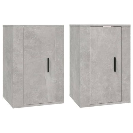 Meubles TV muraux 2 pcs Gris béton 40x34,5x60 cm