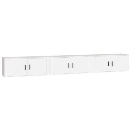 Meubles TV muraux 3 pcs blanc 100x34,5x40 cm