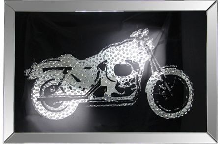 Miroir à strass Moto