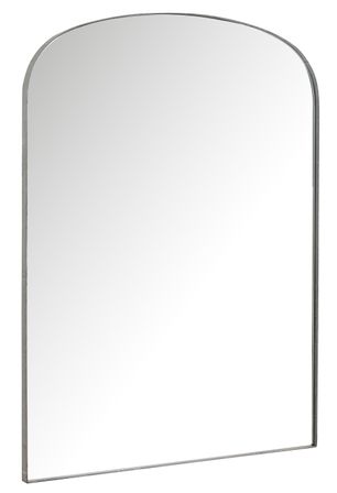 Miroir arrondi métal gris Karmi L 90 cm