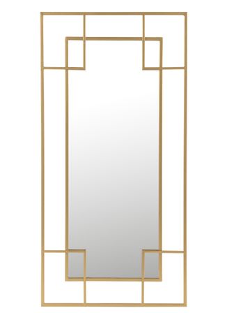 Miroir avec lignes dorées en métal Suzanna L 60 cm