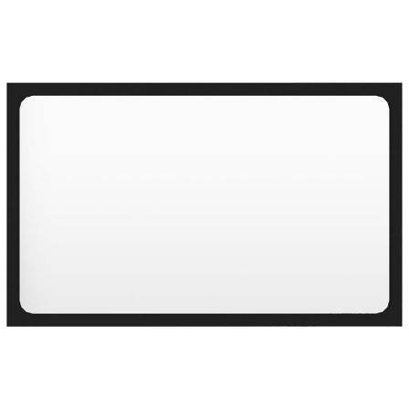 Miroir de salle de bain Noir 60x1,5x37 cm