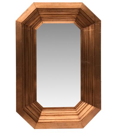 Miroir en laiton cuivré VENIZA - L 85 x H 125 cm