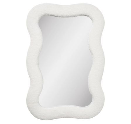 Miroir moderne en peluche BOSARO – L 54 × H 80 cm
