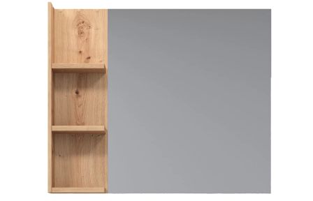 Miroir mural avec étagères mélaminé mélaminé chêne clair Mars