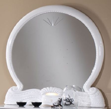 Miroir mural bois brillant blanc Proud