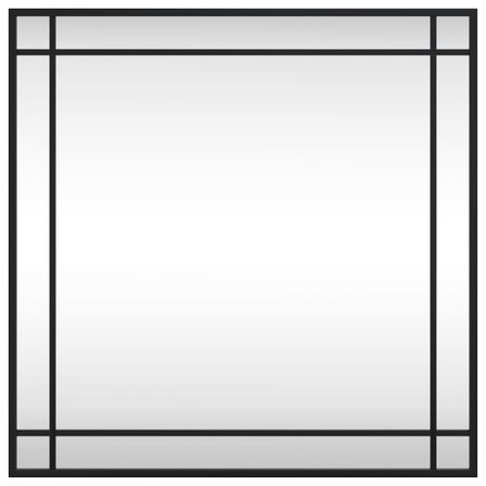 Miroir mural carré avec cadre noir en métal KLARA