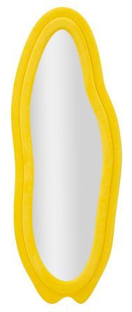 Miroir mural chanelé jaune cm 60x4x160