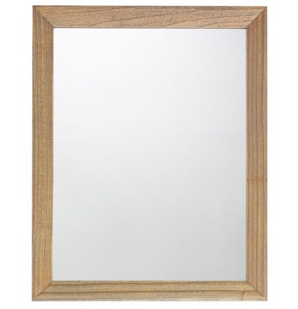 Miroir mural en bois massif clair MAZARI - L 80 x H 100 cm