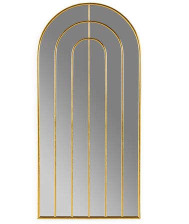 Miroir mural en métal doré TOKA – L 72 x H 150 cm