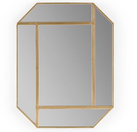 Miroir mural octogonal métal doré BENY – L 61 x H 91 cm