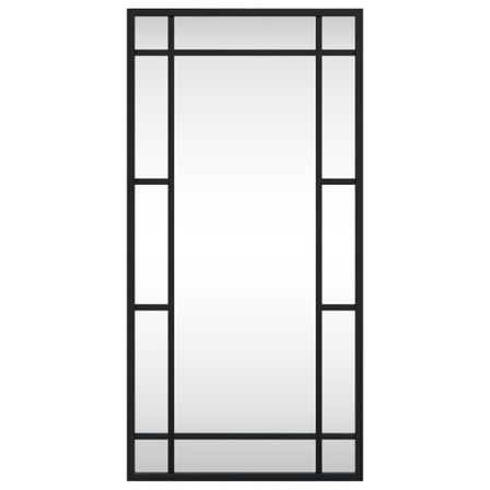 Miroir mural rectangulaire avec cadre noir en métal KLARA