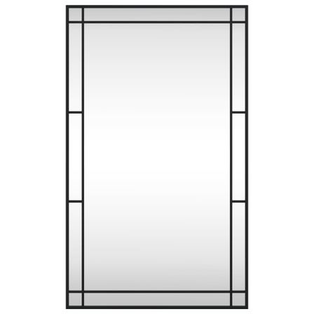 Miroir mural rectangulaire avec cadre noir en métal KLARA