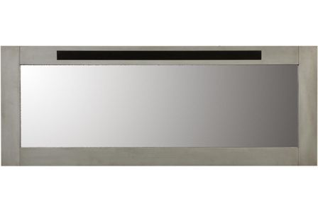 Miroir mural rectangulaire bois chêne gris Menior 170 cm
