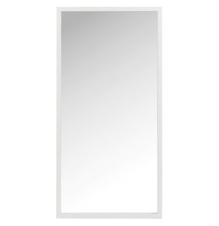 Miroir mural rectangulaire bois massif blanc Ocel 120 cm