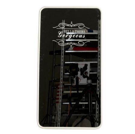 Miroir mural rectangulaire métal blanc Bialli