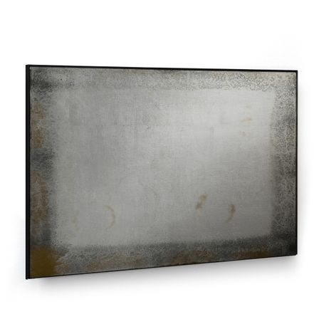 Miroir mural rectangulaire métal noir et miroir argenté Picty