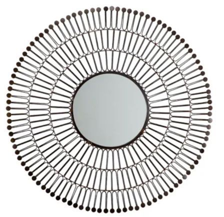 Miroir mural rond KOOMA en métal cuivré – Ø 78 cm