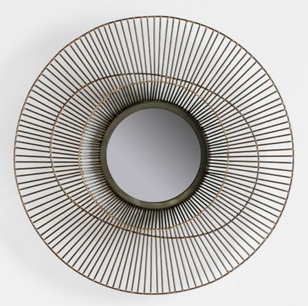 Miroir mural rond métal doré Rary D 58 cm