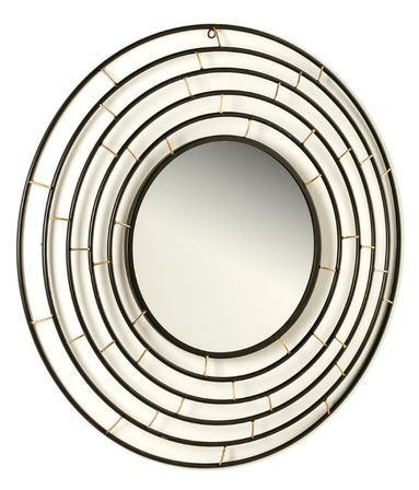 Miroir mural rond métal noir Roxy 70