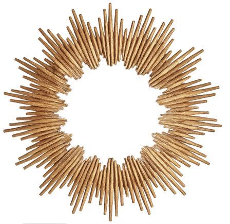 Miroir mural rond style colonial SIDEN - Ø 120 cm