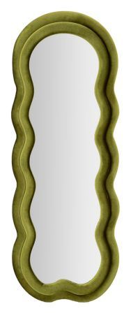 Miroir mural vert en velours Lisi