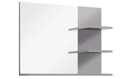 Miroir murale avec étagères mélaminé anthracite Cali