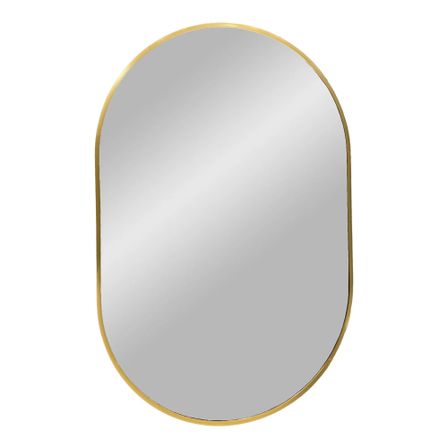 Miroir ovale en aluminium MADRID – L 50 x H 80 cm